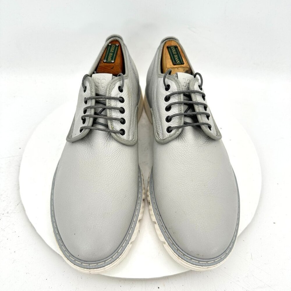 Fabi Men Size EU 43 US 10.5 Light Grey Leather White Rubber Sole Casual Shoes